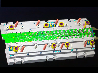 Interfaccia software CAD utilizzato per la realizzazione di stampi su misura